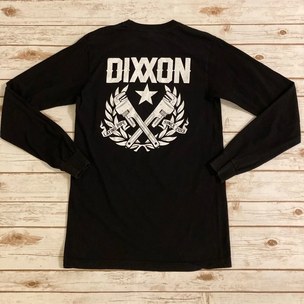 DIXXON Flannel Company Laying Pipe Since 2013 Black Long Sleeve Graphic T-Shirt